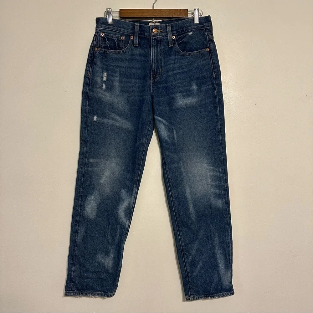 J. Crew Slouchy Boyfriend Jean in Barn Wash Distressed Denim Size 26